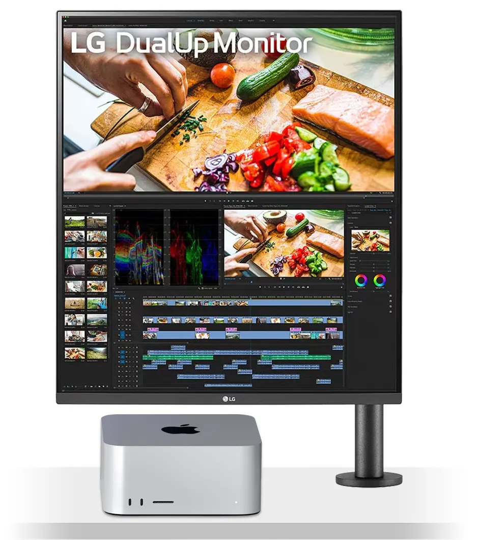 Mac Studio M4 Max chip with 14-core CPU and 32-core GPU, 36GB RAM, 1TB SSD + LG 27.6'' DualUp Nano IPS, SDQHD 2560 x 2880 (Finder bundle)