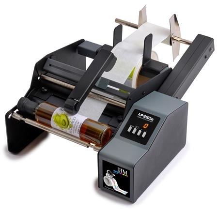 AP380e Label Applicator, poluautomatski aplikator prednje i stražnje etkete za cilindrične predmete